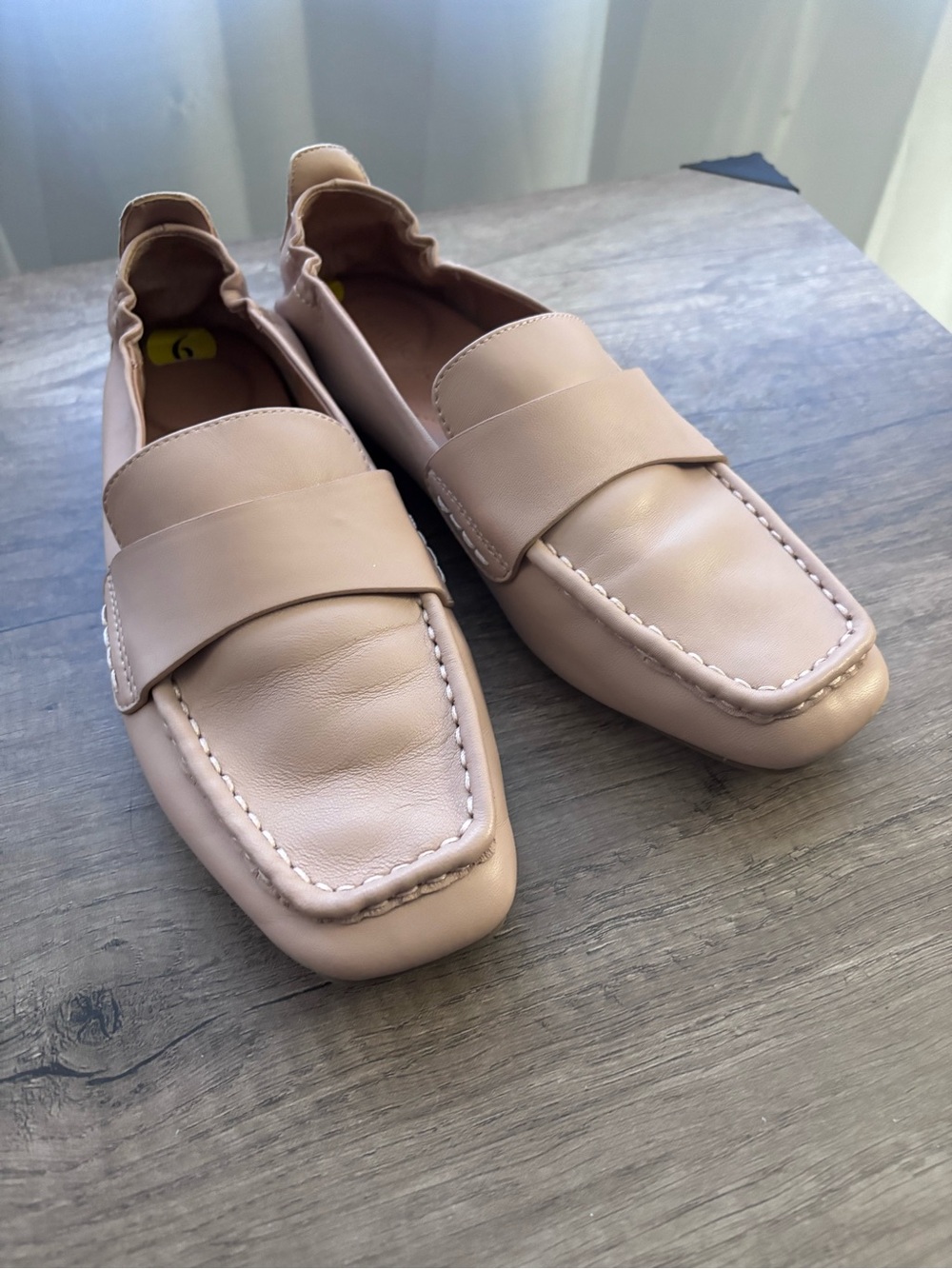 gentle souls Women's Blush Leather Penny Loafers